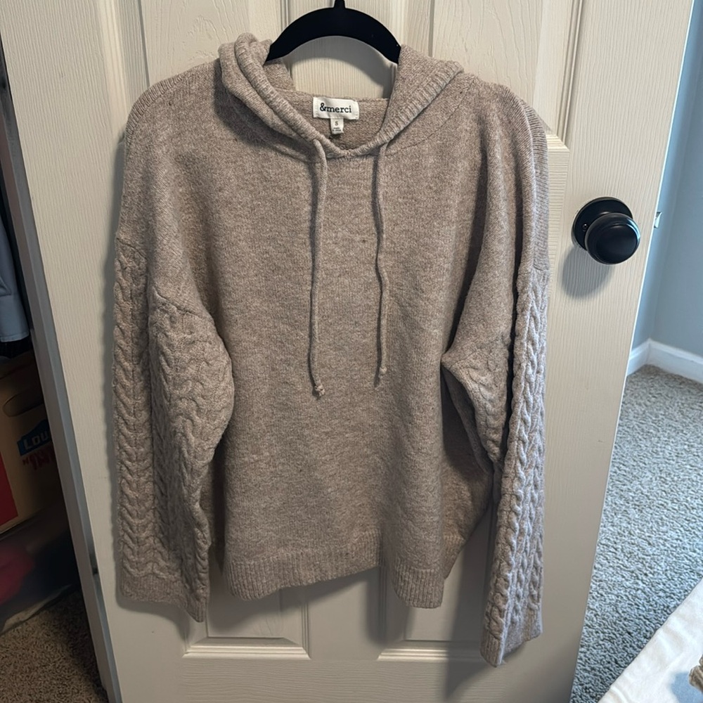 Cable Knit sweater hoodie